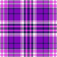 Open texture plaid, product tartan pattern textile. Ribbon check background fabric seamless in purple and white colors. vector