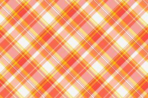 Textured texture background seamless, bathroom plaid fabric. Handmade pattern tartan textile check in red and orange colors. vector