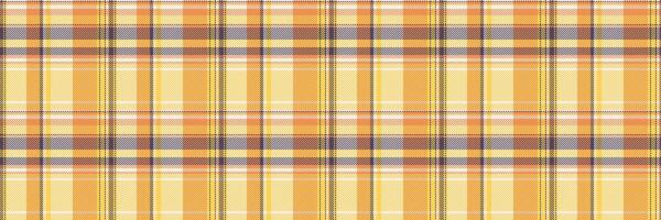 School check textile , clan plaid texture tartan. Grand seamless fabric pattern background in amber and linen colors. vector