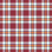 Tie background check textile, up texture seamless plaid. Fuzzy pattern tartan fabric in pastel and red colors. vector