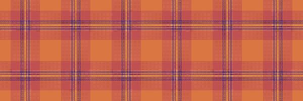 Infinity pattern plaid check, international texture tartan textile. Harvest fabric seamless background in orange and red colors. vector