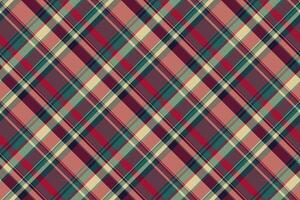 Handsome plaid background pattern, rough tartan check. Crossed seamless texture fabric textile in pastel and red colors. vector