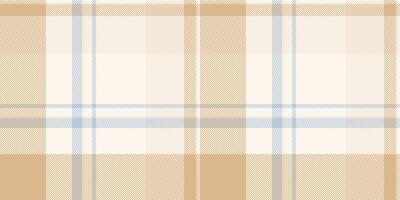 Cotton textile fabric , strong pattern check background. Lined tartan plaid seamless texture in sea shell and light colors. vector