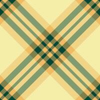 Horizon plaid seamless, classical background texture tartan. Figure fabric textile check pattern in yellow and amber colors. vector