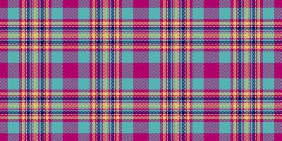 Romance tartan background texture, list check textile. Christmas card fabric plaid seamless pattern in pink and teal colors. vector