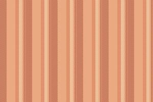 Close up seamless fabric textile, over vertical pattern. Furniture texture lines stripe background in orange and red colors. vector
