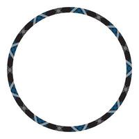 Circle borders and frames . Round border pattern geometric vintage frame design. Scottish tartan plaid fabric texture. Template for gift card, collage, scrapbook or photo album and portrait. vector