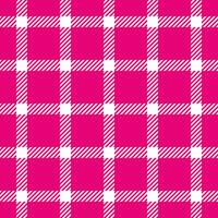Stripe pattern seamless textile, length tartan check background. Industry fabric plaid texture in pink and white colors. vector