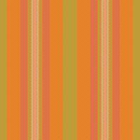 Pillow stripe fabric seamless, purchase vertical lines. Valentines day textile pattern background texture in orange and lime colors. vector