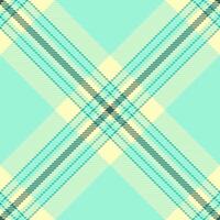 Furniture tartan pattern, madras plaid textile fabric. Art check background seamless texture in mint and light colors. vector