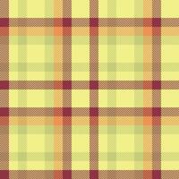String check pattern background, independence day textile plaid seamless. Checks texture fabric tartan in yellow and red colors. vector