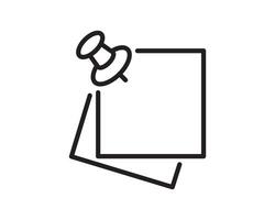 Note icon sign. Paper message or document page. vector