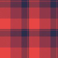 Nice texture check seamless, rug plaid tartan textile. Curtain background fabric pattern in red and dark colors. vector