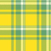 Book plaid textile , workshop tartan background seamless. Lime pattern fabric check texture in yellow and green colors. vector