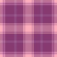Surface check textile , checks tartan seamless plaid. Simplicity pattern texture fabric background in pink and red colors. vector