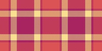 Lovely pattern plaid fabric, valentines day texture background textile. Beautiful tartan seamless check in pink and red colors. vector