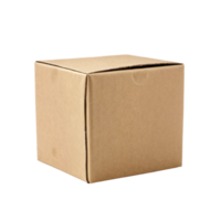Plain Cardboard Box on Transparent Background png