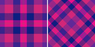 Seamless tartan fabric of check background plaid with a textile texture pattern. Set in neon colors. Modern carpets for stylish living rooms. vector