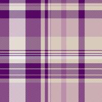 Art background seamless check, winter texture fabric. Scrapbooking pattern tartan textile plaid in light and deep purple colors. vector