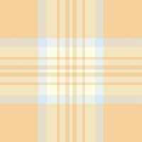 Indoor pattern fabric texture, warmth textile check plaid. Artwork seamless background tartan in amber and light yellow colors. vector