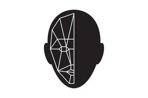recognition icon, identity system recognize. Security digital scanner for verification and identification. vector