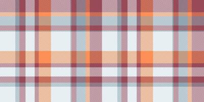 Tablecloth fabric texture pattern, no people plaid background. Colourful tartan check seamless textile in pastel snow and red colors. vector