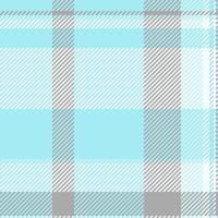Color tartan seamless, windowpane plaid check textile. December texture background pattern fabric in cyan and white colors. vector