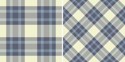 Fabric textile of check pattern tartan with a plaid background seamless texture. Set in earth colors. Striped shirt outfit ideas. vector