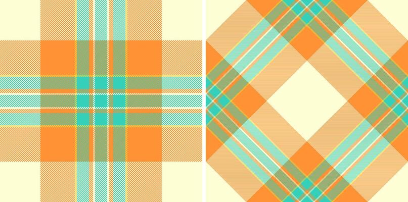 Plaid check texture of pattern background fabric with a textile seamless tartan. Set in gold colors for holiday fashion trends in festive look.
