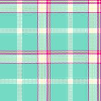 Mint background textile plaid, shabby tartan pattern texture. Micro seamless fabric check in teal and old lace colors. vector