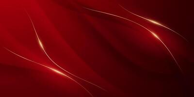 Abstract background design modern red and gold geometric elements illustration vector