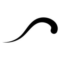 Swoosh, swash underline stroke, wavy curved line squiggle vector