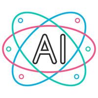 Icon artificial intelligence innovation future, AI machine learning neural network vector