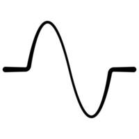 Pattern curve line, wavy waveform, sine amplitude vector