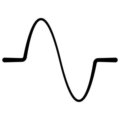 Pattern curve line, wavy waveform, sine amplitude