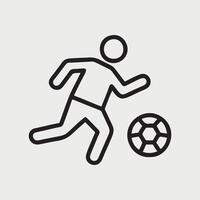 Football player icon. Symbol in Line Art Style for Design, Presentation, Website or Apps Elements, Logo, illustration. vector