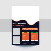 Abstract Car Wash and Detailing Flyer A4 Editable Service Design vector