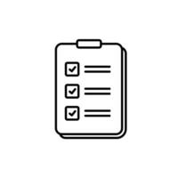 Wish list or check list icon isolated illustration. vector