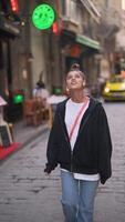 Engaging in Urban Exploration Within a Dynamic and Colorful City Scene Full of Life video