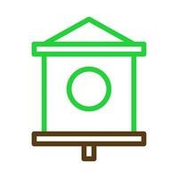 Birdhouse icon, simple outline. Concept of spring, nature, and bird care. vector