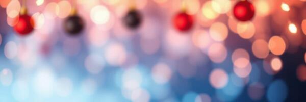 Festive holiday decorations with sparkling lights and ornaments create a joyful atmosphere for celebrations photo