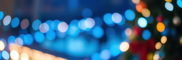Colorful lights create a festive atmosphere during a holiday celebration in an indoor setting photo