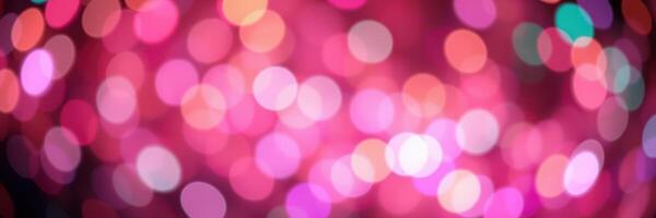 Colorful bokeh lights create a vibrant atmosphere for celebrations and gatherings during evening events photo