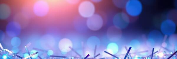 Sparkling blue and purple lights create a dreamy atmosphere for an evening event photo