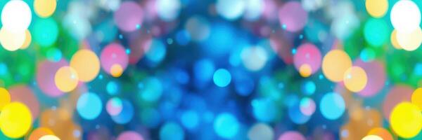 Colorful bokeh lights create a vibrant atmosphere for celebrations and festive occasions photo