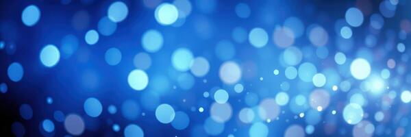 Vibrant blue bokeh pattern creates a dreamy atmosphere ideal for backgrounds and designs at night photo