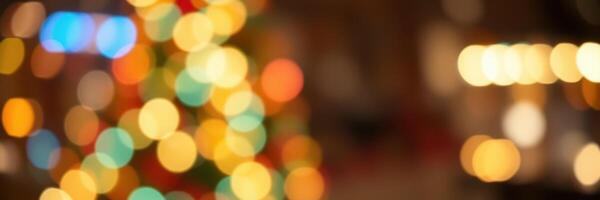 Colorful holiday lights create a festive atmosphere in a cozy indoor setting during the Christmas season photo