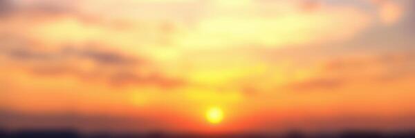 Dramatic sunset over the horizon with vibrant colors lighting up the sky photo