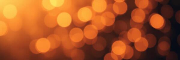 Warm golden bokeh lights creating a cozy atmosphere in an evening setting photo