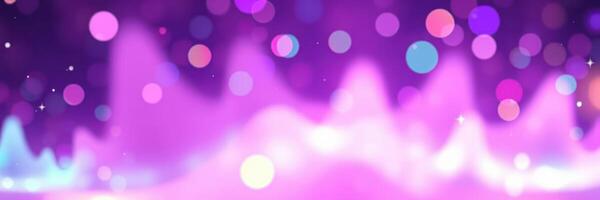 Colorful bokeh lights create a vibrant atmosphere at a lively event on a summer evening photo